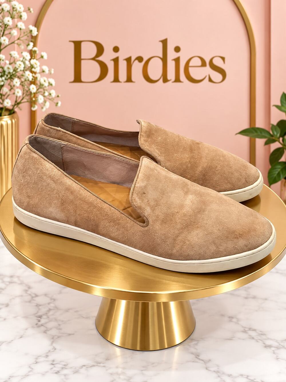 Birdies The Swift Shell Suede Slip-On Sneakers Women’s 9.5